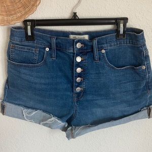 Madewell high-rise denim shorts